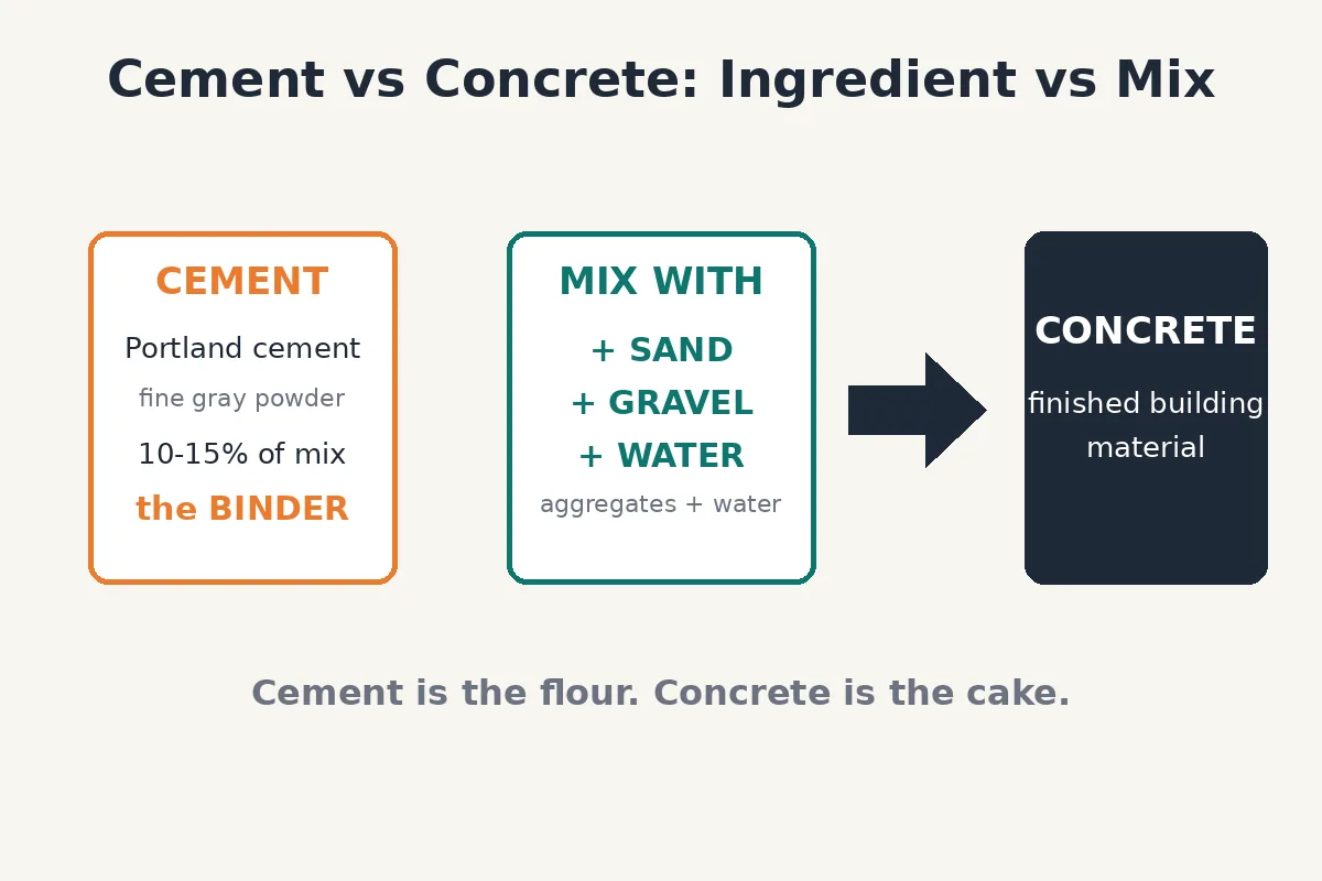 Cement vs Concrete: What's the Actual Difference?